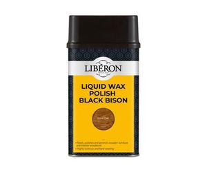 Liberon 126888 Liquid Wax Polish Black Bison Dark Oak 500Ml Libblwdo500N