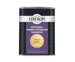 Liberon 126899 Natural Finish Interior Varnish Clear Matt 1 Litre