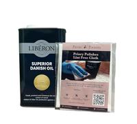 Liberon Danish Oil 1 Litre + Free Priory Polishes Lint Free Cloth