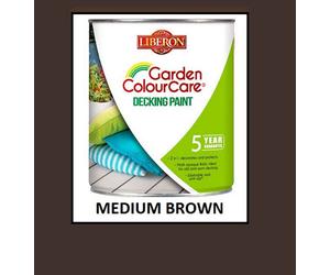 Liberon Extreme Garden Decking Paint - Medium Brown - 2.5 Litres