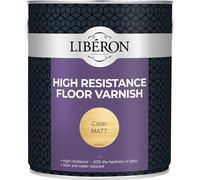 Libéron High Resistance Floor Varnish, Clear Matt, 2.5L | 60% the hardness of glass, Stain & water resistant, Non-slip finish, Perfect for high-traffic areas