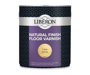 Liberon Natural Finish Floor Varnish 2.5L - Clear Satin, Low-Odour Wood Finish