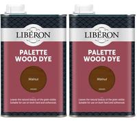 Libéron Palette Wood Dye for Interior Wood, Walnut, 500ml (Pack of 2)
