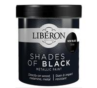 Libéron Shades Of Black - Iridescent Finish - No Undercoat - Washable - High Coverage - New Black Gloss 500ml