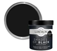 Libéron Shades Of Black Metallic Paint - Iridescent Finish - No Undercoat - Washable - High Coverage - New Black Matt 500ml