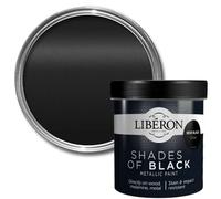 Libéron Shades Of Black Metallic Paint - Iridescent Finish - No Undercoat - Washable - High Coverage - New Black Gloss 500ml