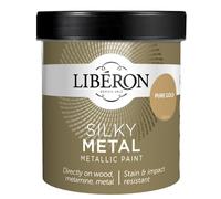 Libéron Silky Metal Metallic Paint - Gloss Finish - Rich Sheen - No Undercoat - High Coverage - Pure Gold Gloss 500ml