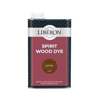 Libéron Spirit Wood Dye for Interior Hardwood, Dark Oak, 1L | Ethanol-based formula, Great for antique restoration, Ideal for dense hardwoods, Intermixable colours