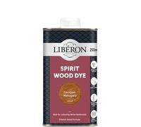 Libéron Spirit Wood Dye for Interior Hardwood, Georgian Mahogany, 250ml | Ethanol-based formula, Great for antique restoration, Ideal for dense hardwoods, Intermixable colours