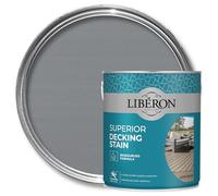 Libéron Superior Decking Stain – UV & Water-Resistant, Anti-Slip, Biosourced – Light Silver 2.5l