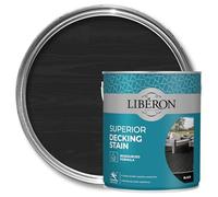 Libéron Superior Decking Stain - Durable Protection Against Extreme Weather - UV & Water-Resistant Finish - Anti-Slip - Biosourced Formula - Black - 2.5 litres