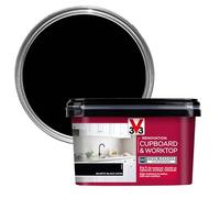 Libéron V33 Renovation Cupboard & Worktop Paint, Quartz Black Satin, 2L