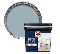 Libéron V33 Renovation Multi-Surface Paint, Grey Blue Satin, 750ml
