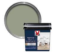 V33 Renovation Green Khaki Satinwood Multi-Surface Paint, 750Ml