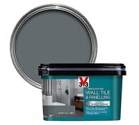 Libéron V33 Renovation Wall Tile & Panelling Paint, Charcoal Grey Satin, 2L