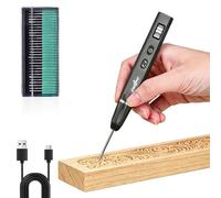 LIBERRWAY Engraving Pen, Cordless Rotary Tool with Power Display & 30 Bits, 2-Speed 20000RPM Mini Engraver for Jewelry, Metal, Glass, Wood, Resin, DIY Beginner Friendly