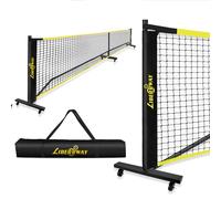 LIBERRWAY Pickleball Net Portable Pickle Ball Nets Outdoor Regulation Size 22FT Pickleball Practice Net System for Driveway Backyard Beach with Carrying Bag Metal Frame Strong PE Net All Weather
