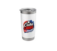 Libertad Make Cuba Great Again Map Politics Freedom Liberty Stainless Steel Insulated Tumbler