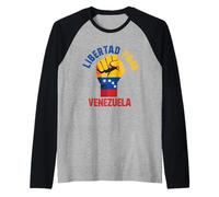 Libertad para Venezuela Libre Bandera Orgullo venezolano Raglan Baseball Tee