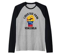 Libertad para Venezuela Libre Bandera Orgullo venezolano Raglan Baseball Tee