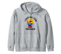 Libertad para venezuela libre bandera orgullo venezolano Zip Hoodie
