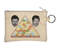 Libertarian Pyramid Key Chain Coin Purse Beige