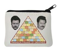 Libertarian Pyramid Neoprene Coin Purse Pouch 10x11cm White