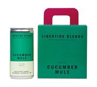 Libertine Blends Cucumber Mule Ready-to-Drink Cocktail, Craft Vodka with Ginger, Lime and Pink Peppercorn, 4 x 200ml Cans