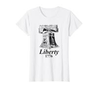 Liberty 1776 Liberty Bell Value Graphic T-Shirt, Women, White, S