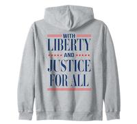 Liberty and Justice for All Patriotic Equality Design Zip Hoodie