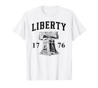 Liberty Bell 1776 Liberty Value Graphic T-Shirt, Men, White, S