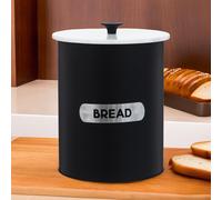 Liberty Black Enamel Bread Bin Interiors by Premier Black One Size