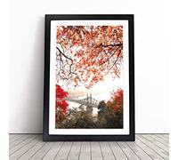 Liberty Bridge in Budapest Hungary Framed Wall Art Print A2 Black