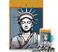 Liberty Buddah Poster Art Jigsaw Puzzle for Teenagers 1000 Pieces Leisure Game HD Print Fun Activity Thoughtful Gift (50x75cm)