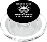 Liberty Dies Where Books Are Banned Book Enthusiasts Lovers PopSockets PopGrip for MagSafe