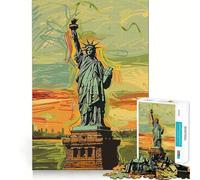 Liberty Edvard Munch Style for Adults 1000 Piece Jigsaw Puzzle Serene Game Perfect Connection Pattern Build Birthday Surprise (50x75cm)