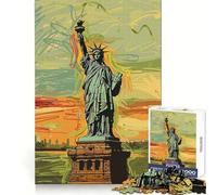 Liberty Edvard Munch Style for Adults 1000 Piece Jigsaw Puzzle Serene Game Perfect Connection Pattern Build Birthday Surprise (50x75cm)