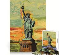 Liberty Edvard Munch Style Jigsaw Puzzles for Adults1000 Piece Logic Skill Precise Connection Family Bond Home Decor (38x52cm)