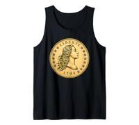 Liberty Flowing Hair Coin 1794 Numismatic Collector Dollar Tank Top