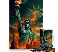 Liberty Freedom Peace 1000-piece Puzzle for Teenagers Creative Fun Stress Less Home Game (38x26cm)