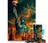 Liberty Freedom Peace 1000 Pieces Jigsaws Adults Puzzles Logic Fun Clear Tone Playful Challenge (38x52cm)