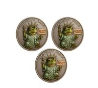 Liberty Frog - Commemorative Resistance Coin, Portland Frogs Protester, Resist Frog Coin, Freedom Frogs Protest Decoration, Free Thinkers & Change Makers, Collect Souvenirs (3Pcs)