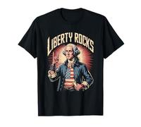 LIBERTY George Washington Funny July 4th Independence Day T-Shirt