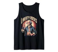 LIBERTY George Washington Funny July 4th Independence Day Tank Top