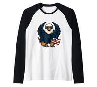 Liberty Guardian Eagle Strength and Courage Raglan Baseball Tee