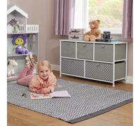 Liberty House Toys Kids Grey 5 Drawer Storage Chest