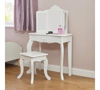 Liberty House Kids Dressing Table And Stool - White