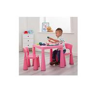 Liberty House Kids Pink Plastic Table And 2 Chair Set One Colour