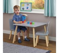 Liberty House Toys Grey & Pinewood Table & Chair Set Liberty House Toys Grey