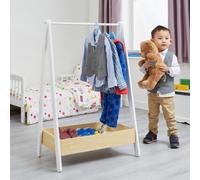 Liberty House Toys Children's Dressing Rail With Wide Base In White And Pine
